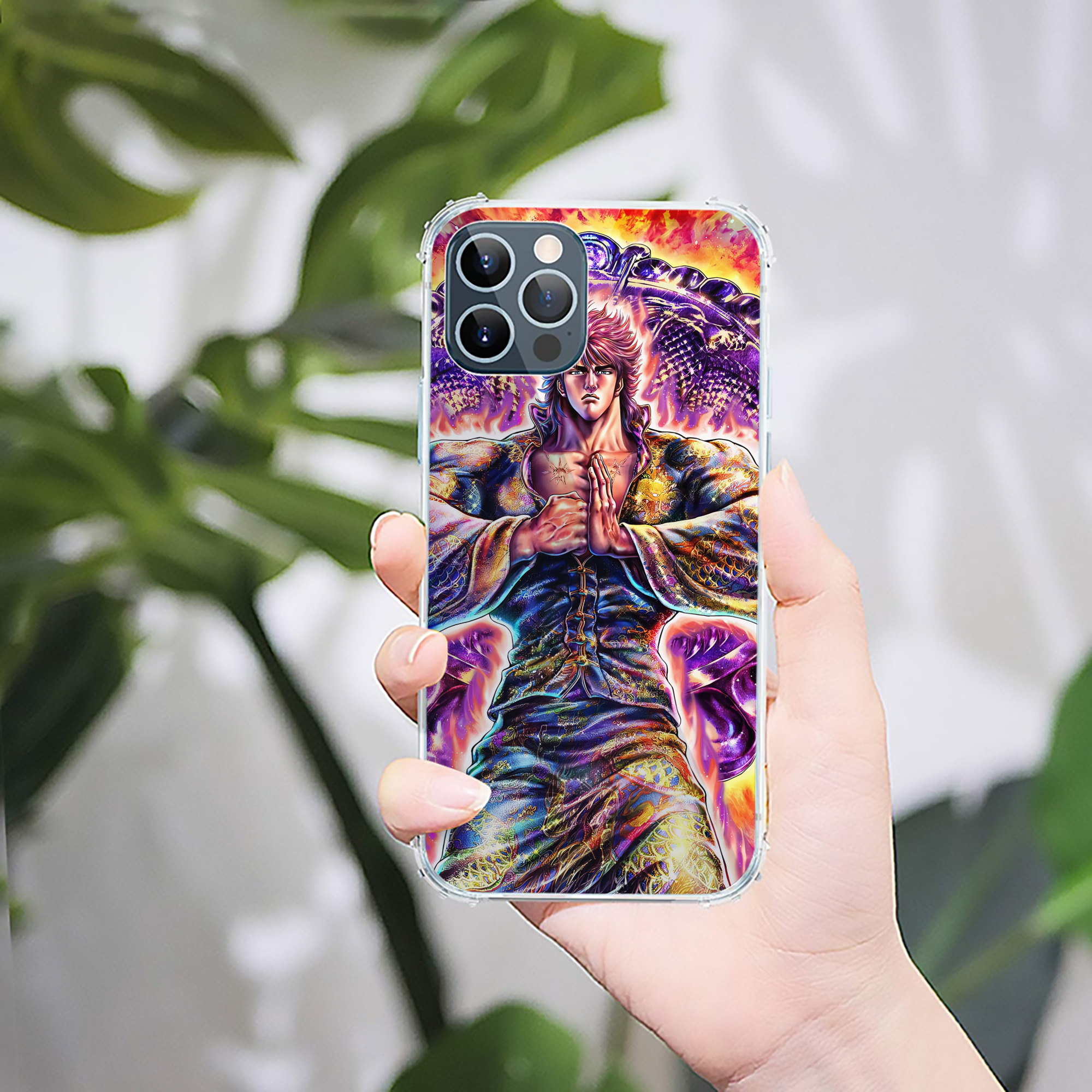 （画像用） 北斗の拳 Fist of the North Star 【iPhone 12シリーズ対応】透明スマホケース（クリアソフトケース）